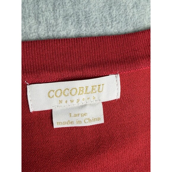 cocobleu sweater Red With Sparkling Gold Size L - Picture 7 of 9